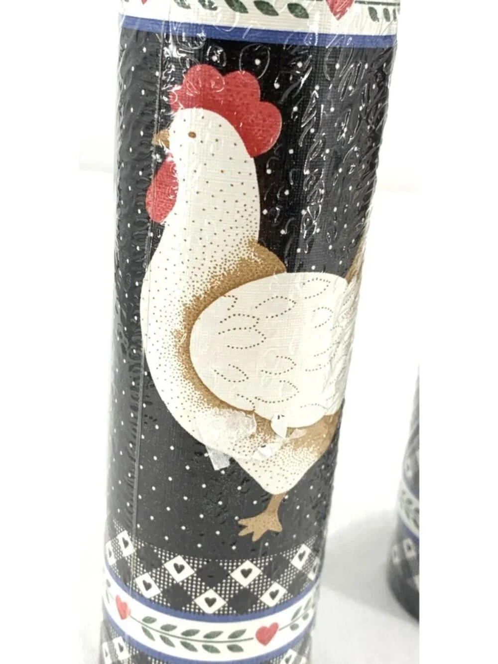 Chicken Wall Border Paper Black White 5 Yards Per Roll 7
